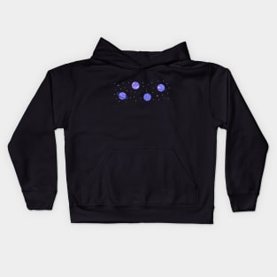 Planet You - Blue and Purple Universe Casual Logo Design Kids Hoodie